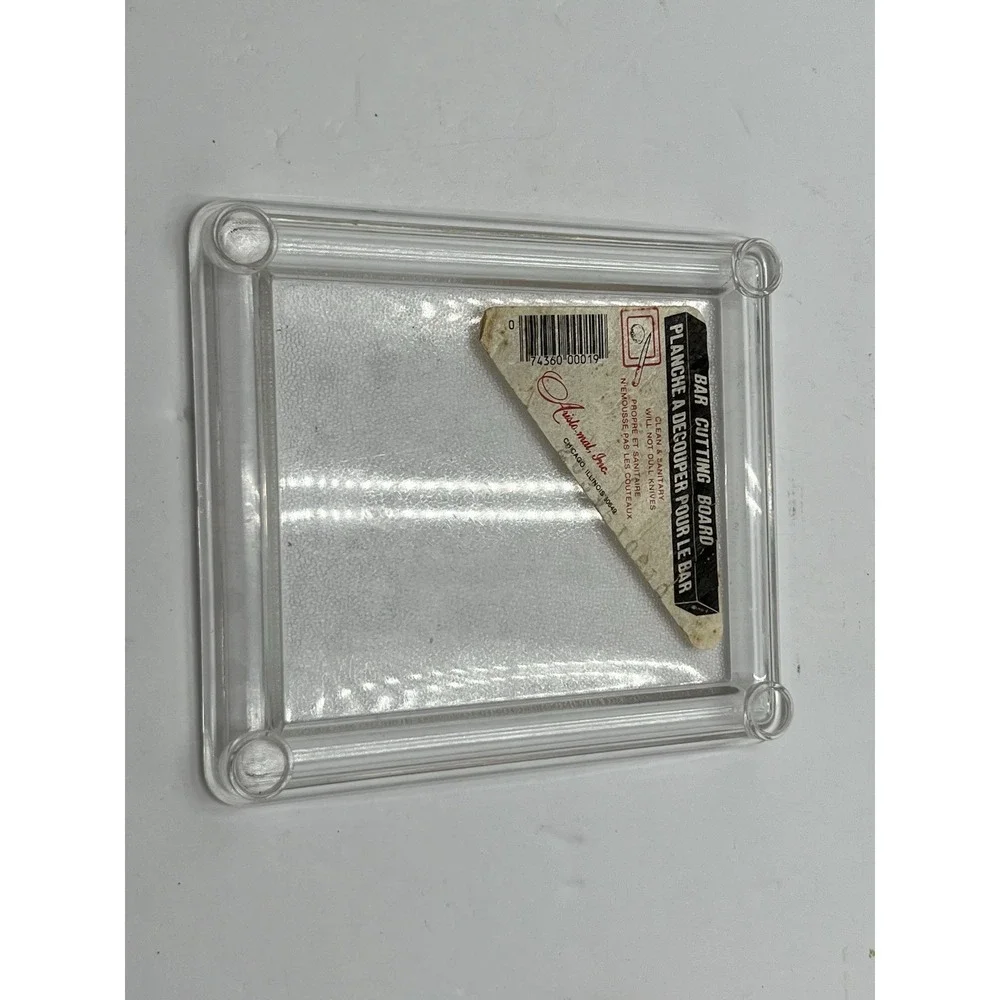 Vintage Aristo-Mat Bar Cutting Board Clear Acrylic Lucite 1970s Chicago NOS
